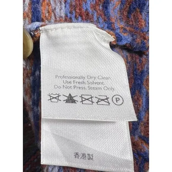 Vintage Eddie Bauer Button Up Cardigan Sweater Sz Large 100% Lambs Wool - Picture 3 of 9